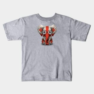 Baby Elephant with Glasses and Georgian Flag Kids T-Shirt